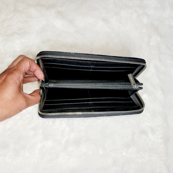CHANEL Coco Mark  Enamel Black Long Wallet - Picture 7 of 13